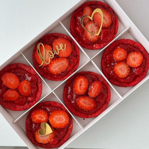 Набор печенья кукис, Crumble cookies в подарок, Красный бархат ️ ️