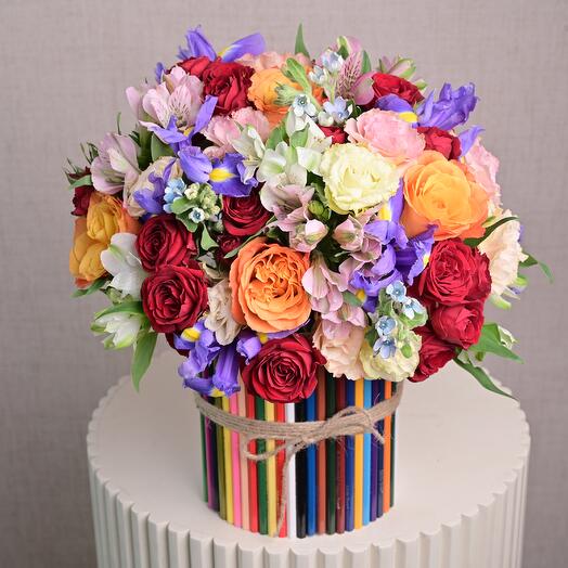 Color Me Smart Floral Arrangement  6951