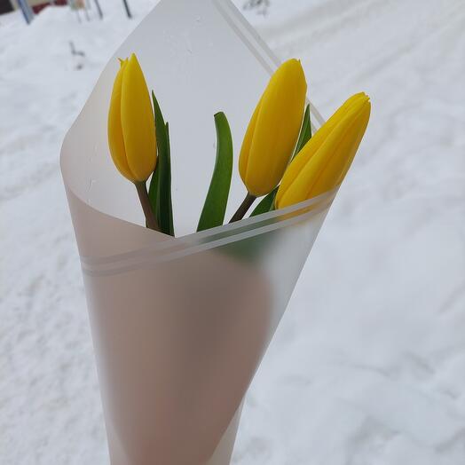 Букет из 3 тюльпанов