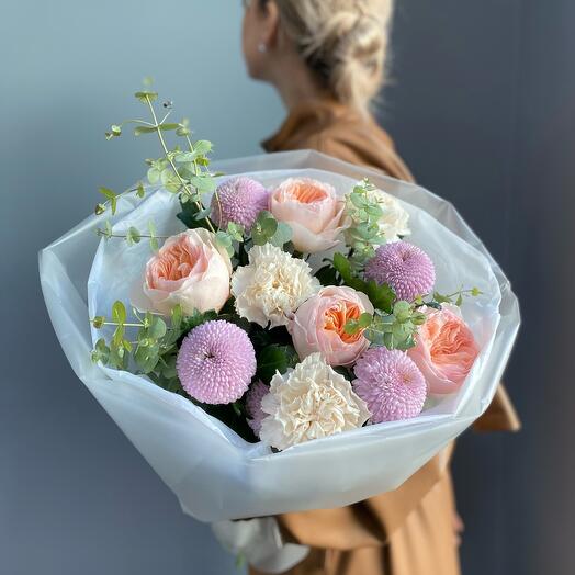 Букет из элитных сортовых цветов miss you 😘