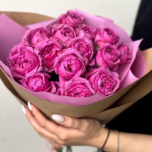 Bouquet Of Bush Peony Roses
