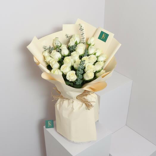 Charmy White Roses