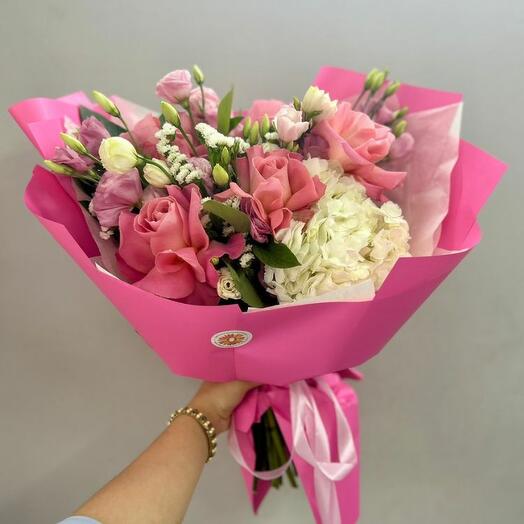 Нежный Евро букет цветов от Оранж Алматы