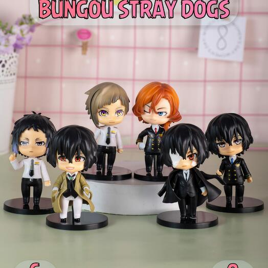 Фигурка / Статуэтка Проза бродячих псов Bungou Stray Dogs набор из 6 штук