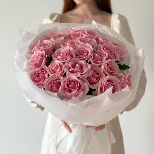 💫 Букет «Легкое кружево» из 25 ажурных роз