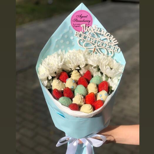 Букет с хризантемой