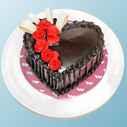Heart Shape Chocolate Cake