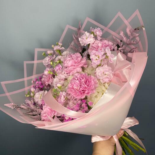 Hydrangea and Matthiola Bouquet