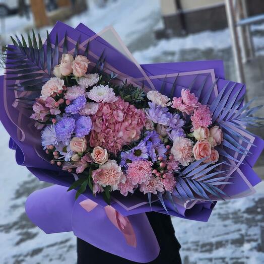 Букет микс Сиреневый