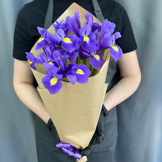 Крафтовый конвертик с ирисами 7