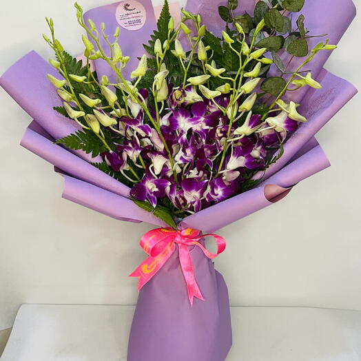 Purple Candy: Purple Orchid Flowers Bouquet