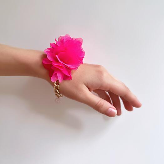 Браслет Floral фуксия