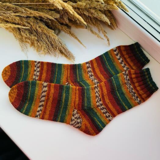 Вязаные шерстяные носки,39-40