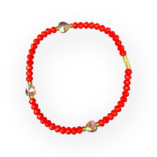 Red orange ankle bracelet anklet