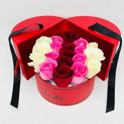 Roses in Red love Box