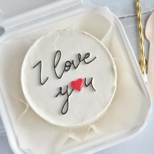 Бенто торт I love you в подарок на день всех влюбленных