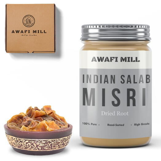 AWAFI MILL Salab Misri | Indian Orchis latifolia - Bottle of 100 Gram