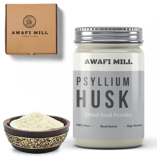 AWAFI MILL Psyllium Whole Husk | Isaphgol Powder - Bottle of 100 Gram