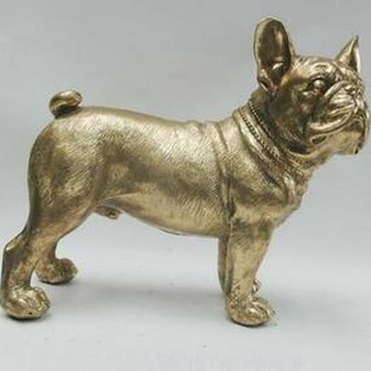 statuette French Bulldog, standing gold 24*11*21