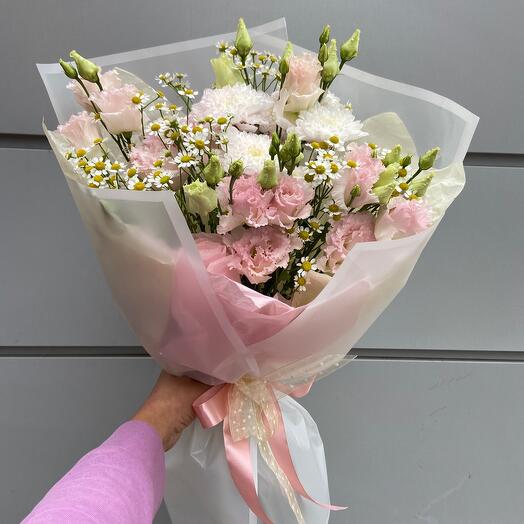 Махровая эустома и ромашки для любимой💝 весеннее настроение , мамке, бабульки, девушкам обожают эустому ,💝💝💝