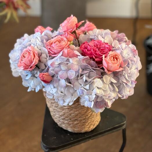 Flowers in basket