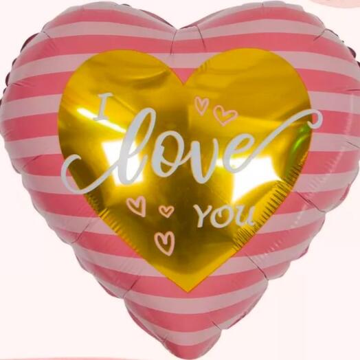 Шар фольга i love you 1