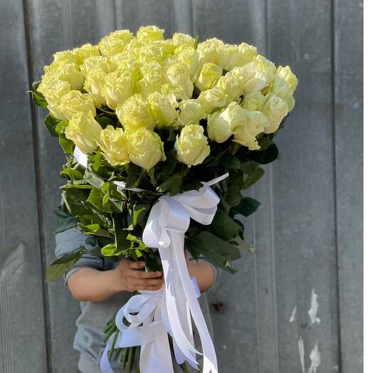 White rose 80cm 101 pieces