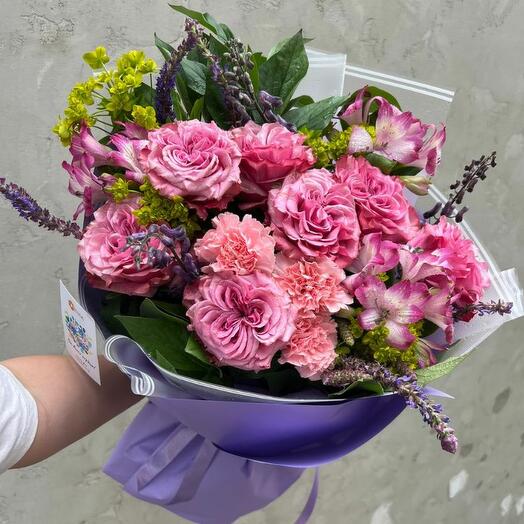 Евробукет цветов для любимой от Оранж Алматы