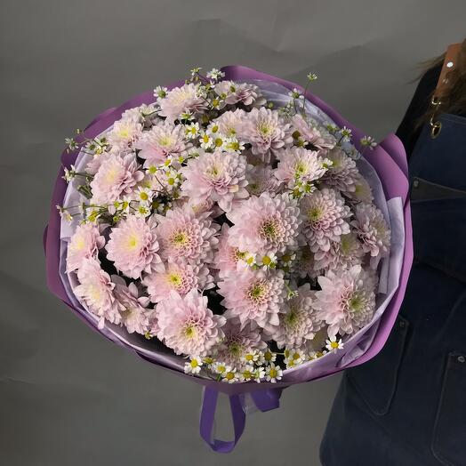 Букет из кустовой хризантемы