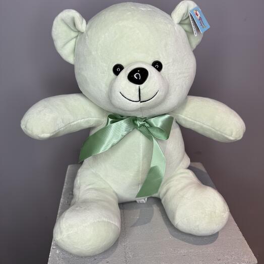 Мишка мятный с бантом