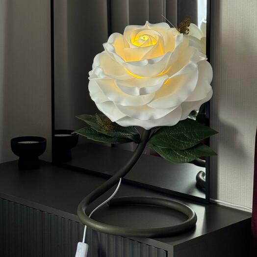 Роза ночник настольный