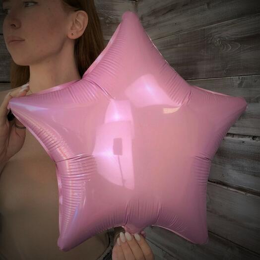 Ball foil pink star