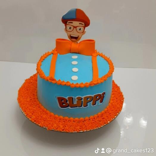 Blippi theme cake
