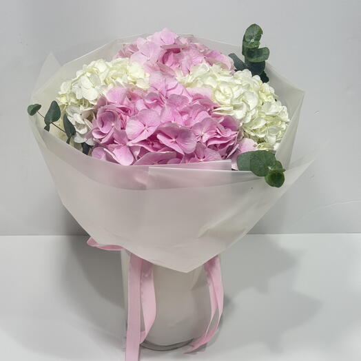 Pink and White Hydrangea Bouquet