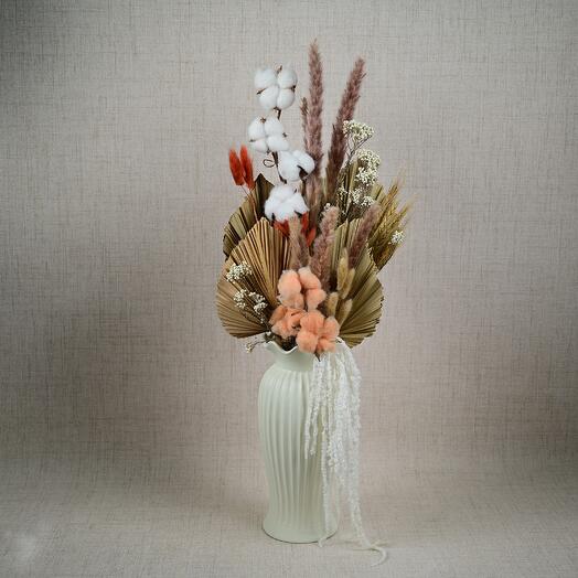 Desert Dreams - Preserved Flowers   Ceramic Vase - 01-5493