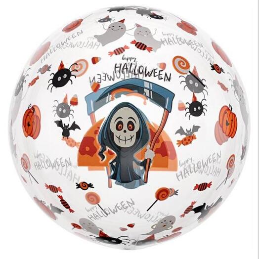 Прозрачный круглый шар баблс хэллоуин Halloween