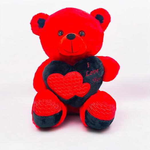 Romantic Red Teddy with Love Heart – Valentine s Gift 40cm