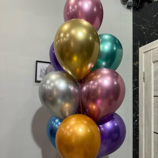 10 хромированных шаров