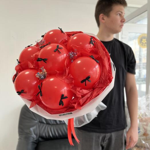 Букет из Шаров красный