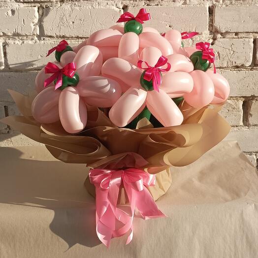 Букет из шаров с бантиками 🎀