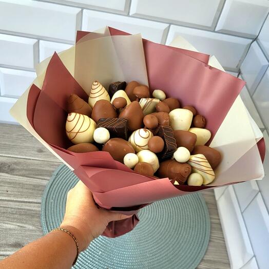 Клубника в шоколаде, букет