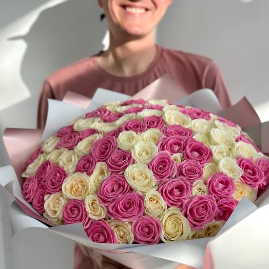 101 Роза бело розовый
