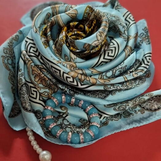 Neck Scarves with Pearl Weights