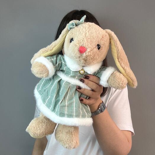 Bunny in a mint dress