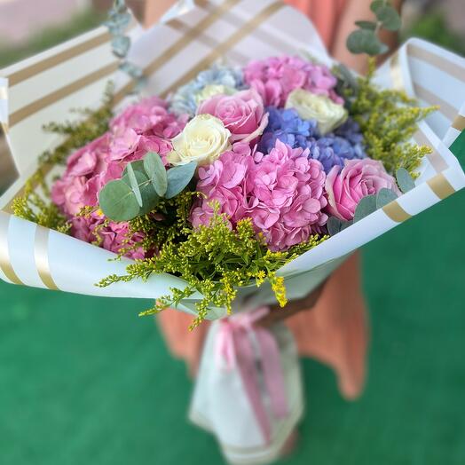 Hydrangea and Roses