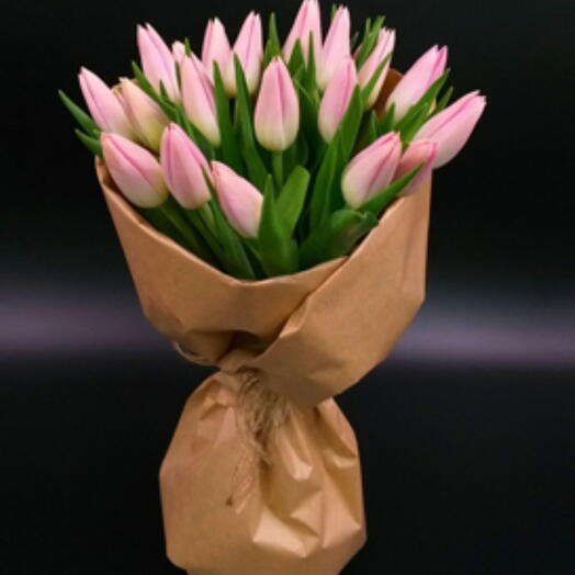 21 Pink Tulips Bouquet