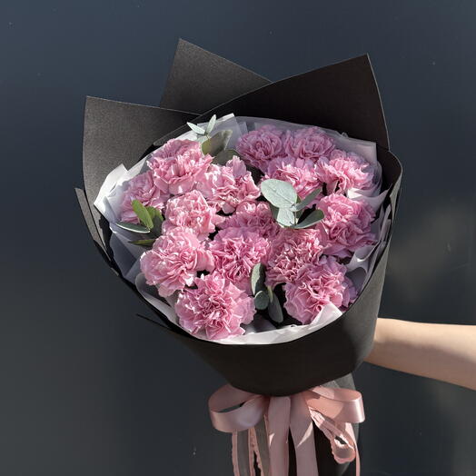 Монобукет из розовых стойких диантусов 💗