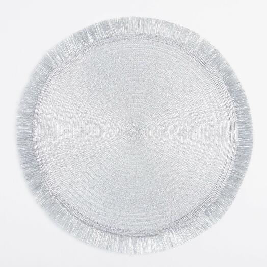 Салфетка Доминикана серебро d=38 см