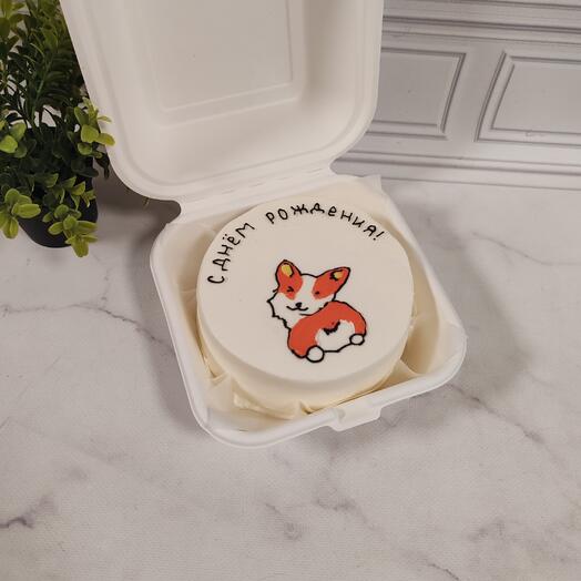 Бенто торт с корги