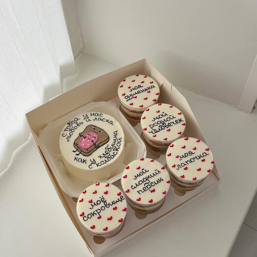 Set of bento + 5 trifles
